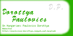 dorottya paulovics business card